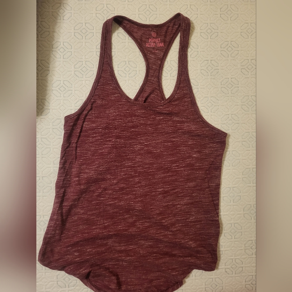 SO Maroon Heather Racerback Tank Top
